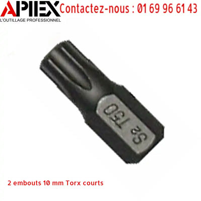 2 embouts 10 mm Torx courts