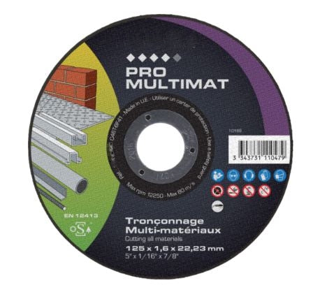 Disque à tronçonner multi-matériaux ø125