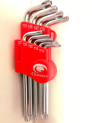 Jeu de cle male torx perce T10 à T50