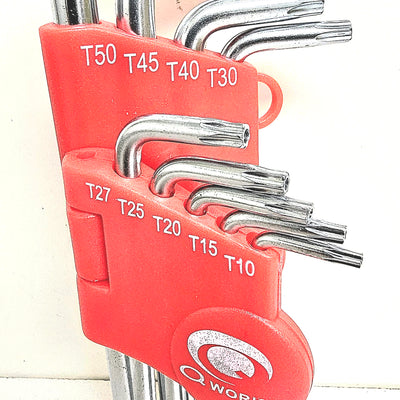 Jeu de cle male torx perce T10 à T50